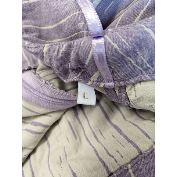 Bogdar Womens Size Large Flared Pants Purple White Striped Cotton Pull On - Picture 13 of 13